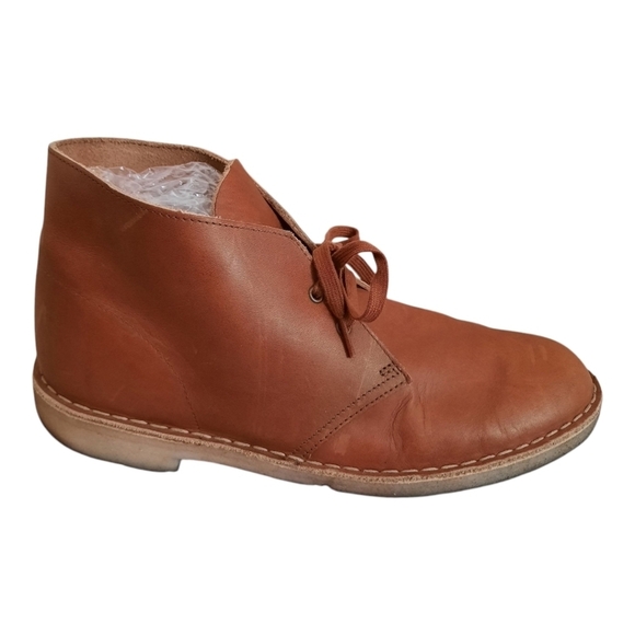 Clarks Other - Clarks Originals Desert Chukka Boots Dark Tan Genuine Leather 26162422 Size 11